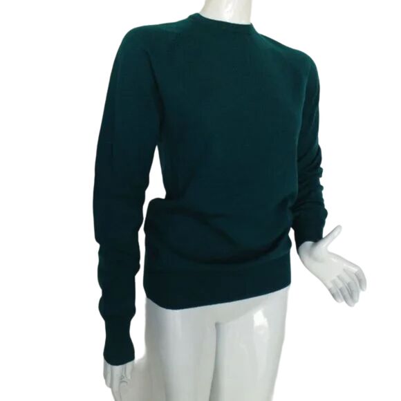 Vintage YVES SAINT LAURENT Sweater, M, Green, Raglan long sleeve, 100% Wool - Picture 2 of 8